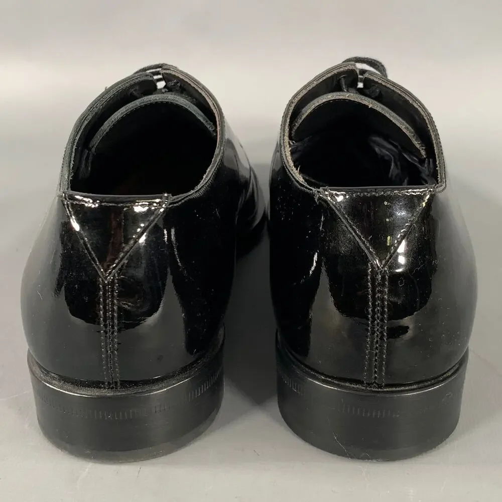 SAINT LAURENT Size 7 Black Leather Lace Lace Up Shoes